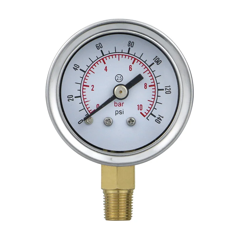 40mm glycerine manometer brass connector 1/8 thread to manometer