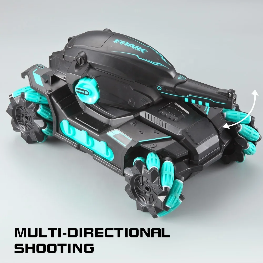 Hot selling 2.4G water tank light music toy rc water tanks Water bomb boys toys Multi-function remote control vehicle