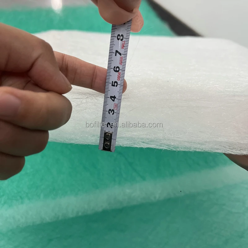 20mm Thick White Color High Temperature Resistant Fiber Glass Filter Media