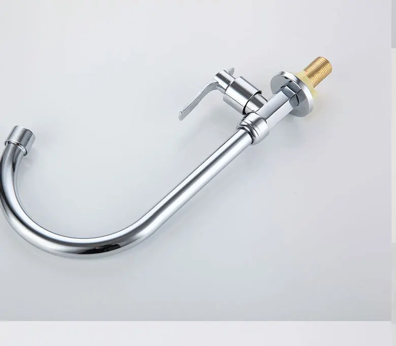 Low price zinc alloy kitchen single cooling vertical hexagonal big bend wash basin sink sink wash basin faucet