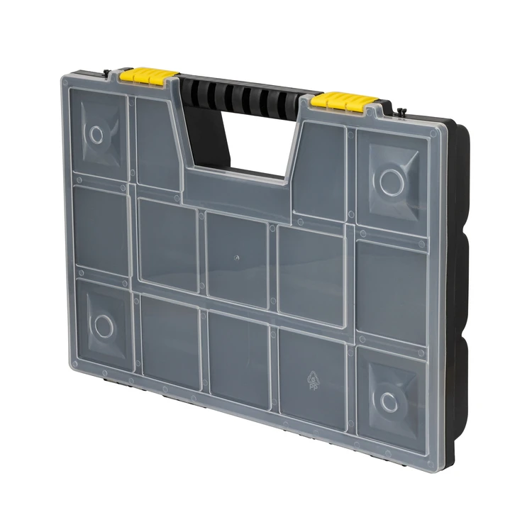 Plastic material made fasteners storage case with detachable plates