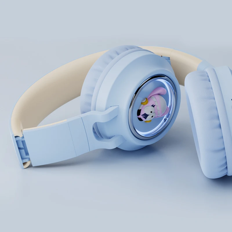 Wander BOBO Q1 Wireless BT Overhead Headset Super Bass On the Ear Headband TF FM Radio AUX With Mic Soft Headset For Girls Kids