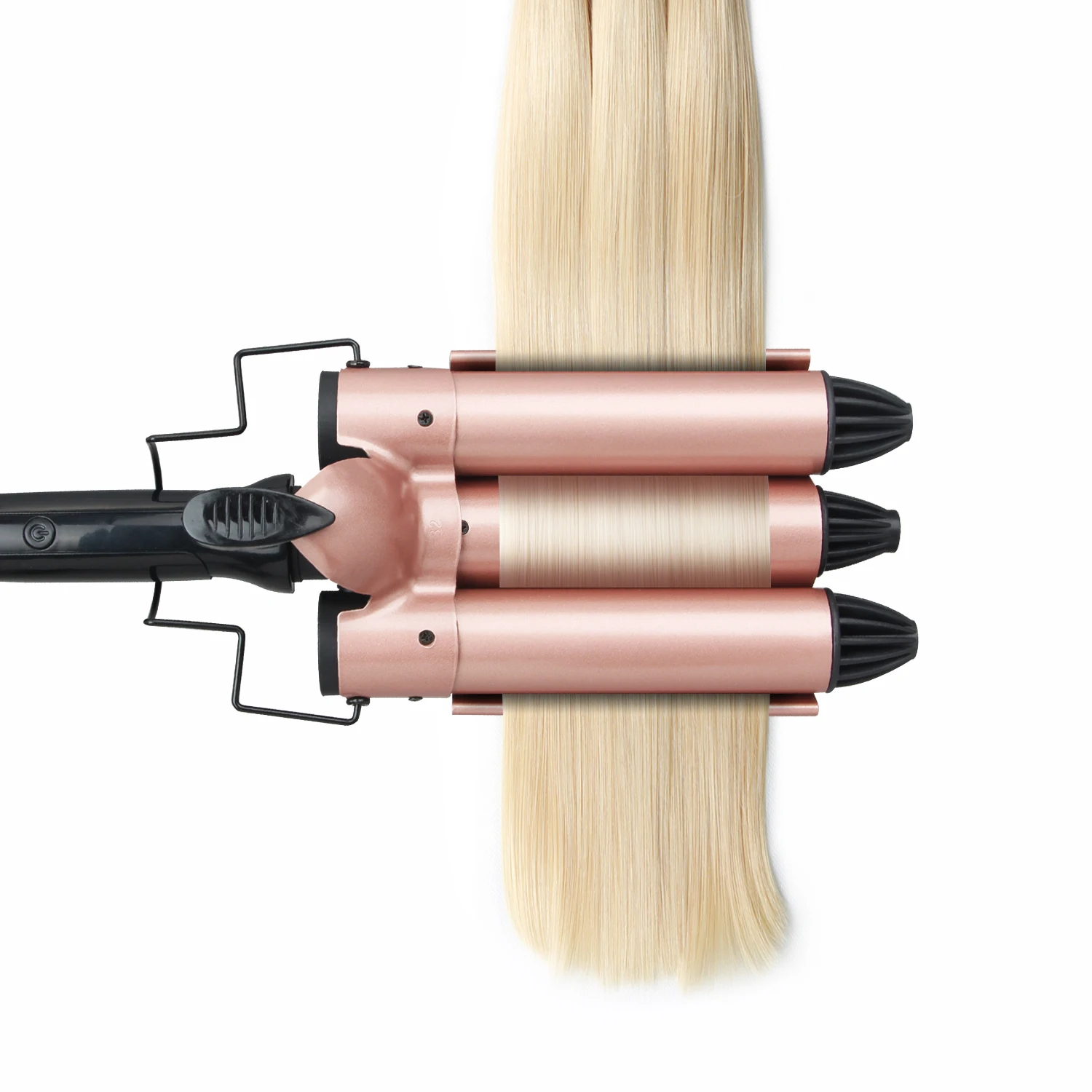 Temperature adjustable professional 3 barrel curling stick wave curler salon curling stick