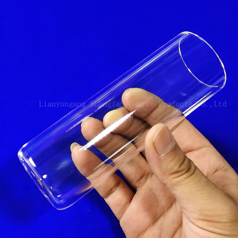 One end closed clear seal quartz glass tube for lamp