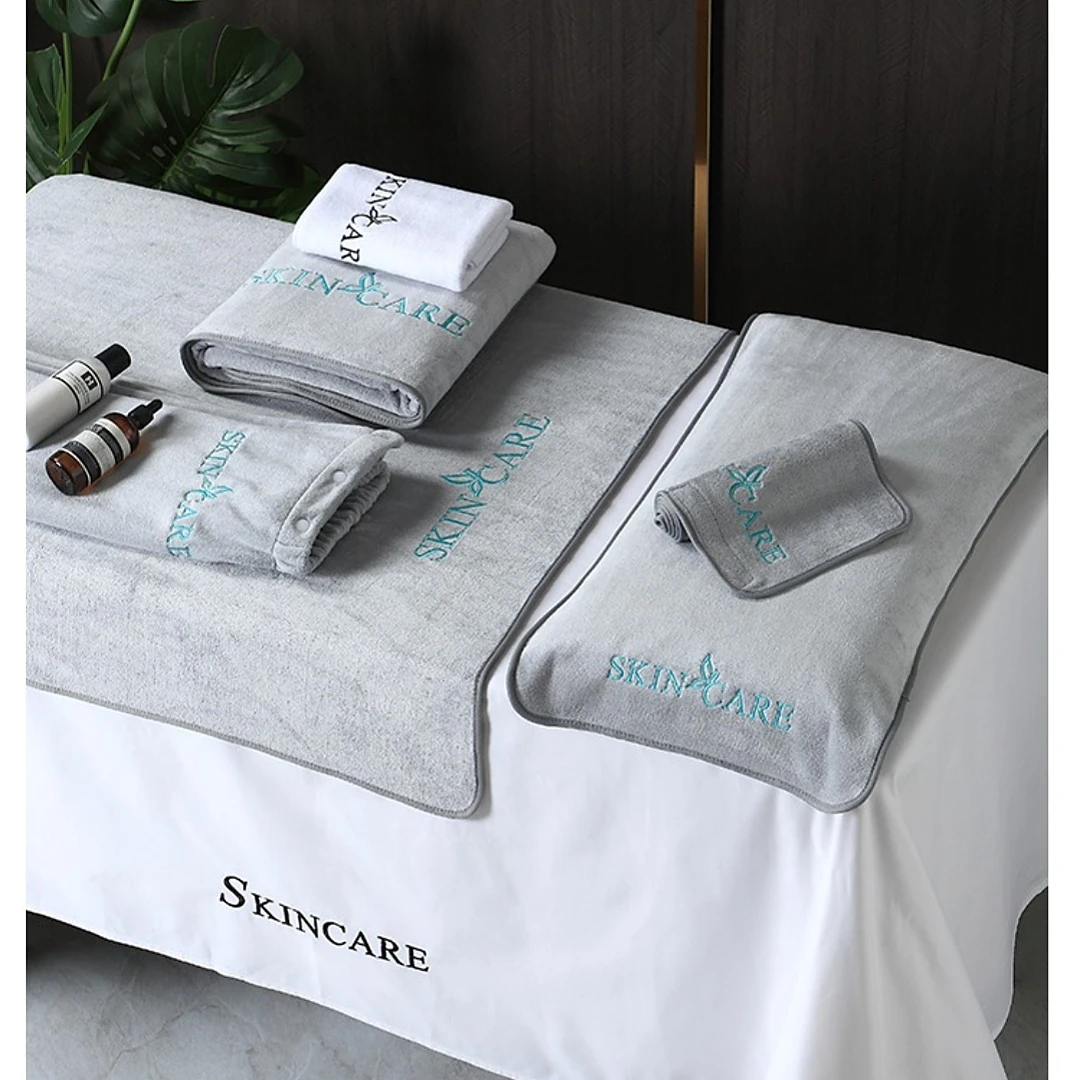 Embroidered logo disposable hair towel face towel disposable soft tea towels kitchen for home