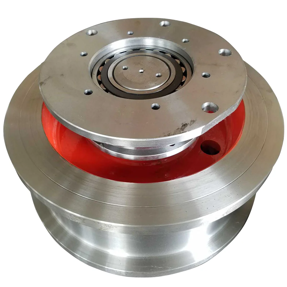 Подгонянное Кованое стальное двухфланцевое крановое колесо