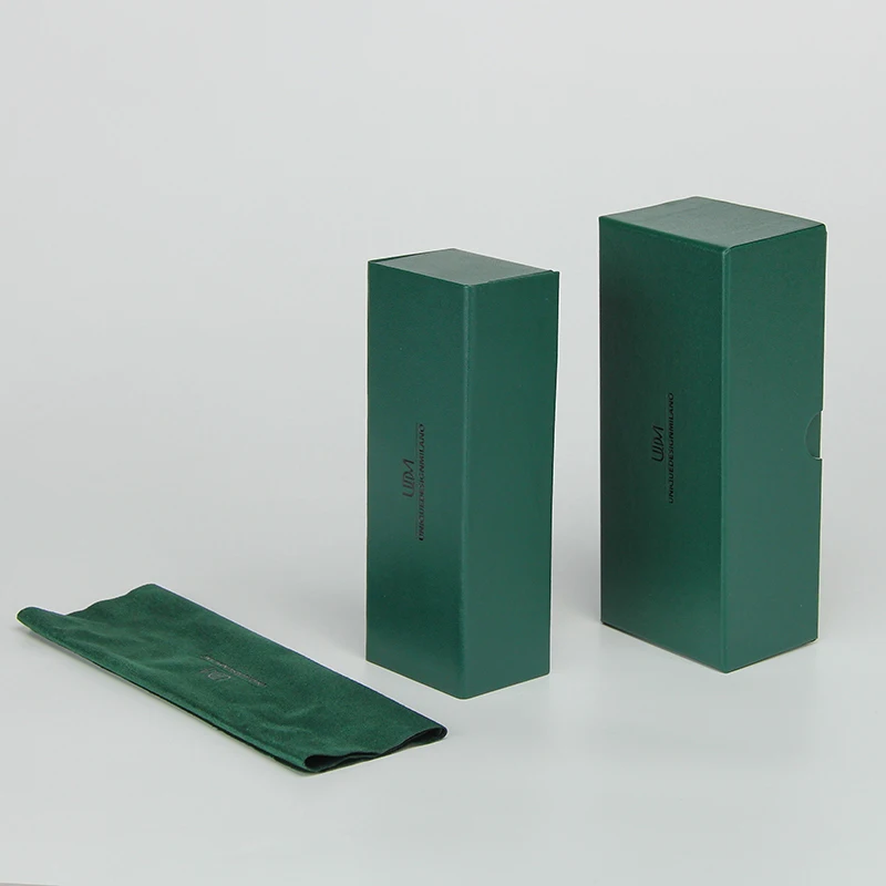 Sinicline Custom luxury green color design sunglasses box with case