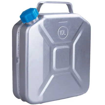 10L Aluminum Metal Jerry Can Portable Fuel Diesel Petrol Container Water Tank Storage