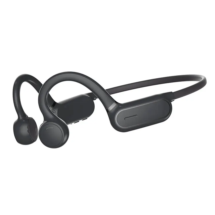 waterproof bluetooths wireless handsfree headphones bone conduction with mic bass stereo ear hook earphone