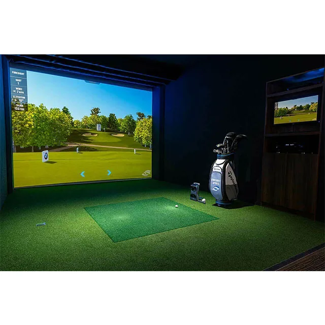 XYScreen DIY high density 3d mesh fabric 4K indoor practise golf simulator projection screen