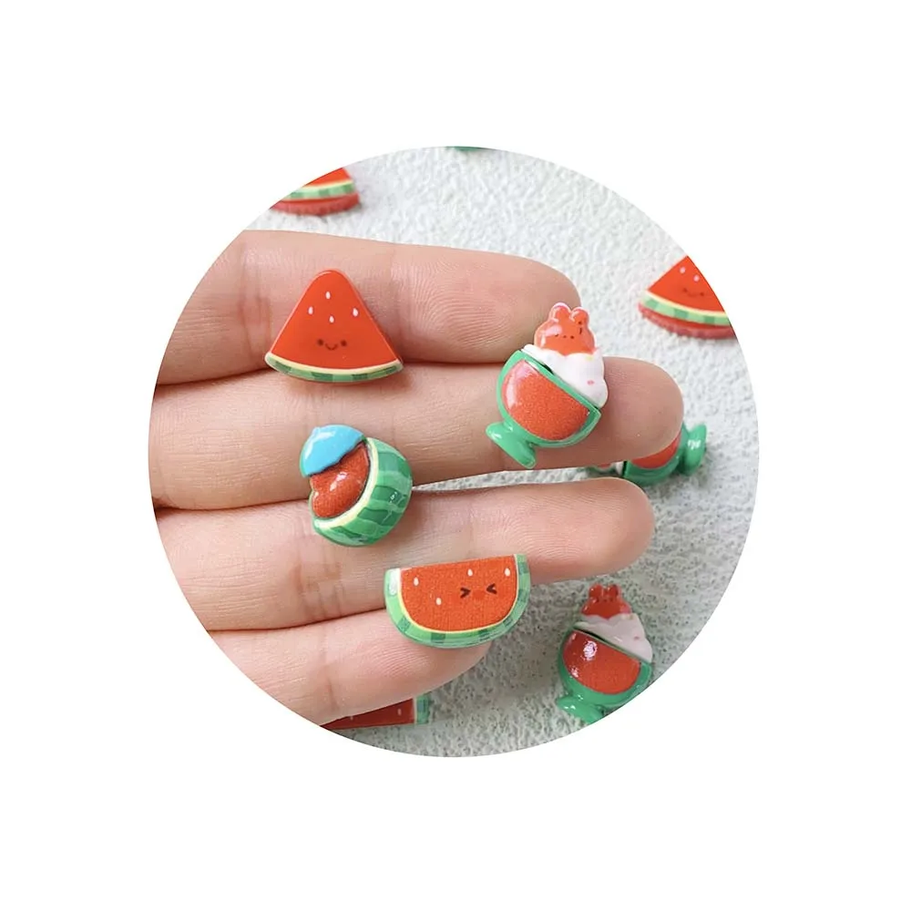 Mini Watermelon Shape Resin Beads for DIY Handmade Craft Decorations Fruit Craft Resin Crafts