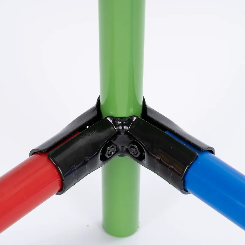 HJ-2 Wholesale Lean pipe assembly 28mm composite pipe fittings workbench wire rod connector shelf connector