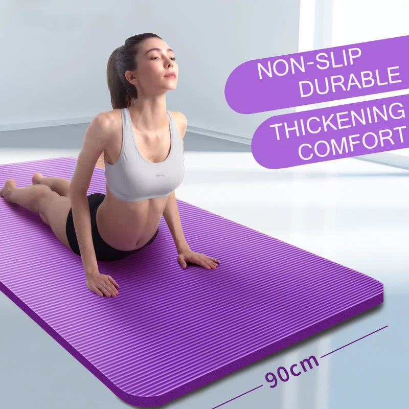 2022 yoga 8~20mm thick high density anti-slip exercise balance yoga mat with carrying strap