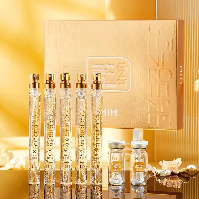 Wholesale Gold Protein Peptide Line Carving Facial  Beauty Salon Set Box Facial Thread Lift