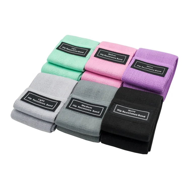 
Factory supply 15 inch polyester with latex yarn booty resistance bands with custom logo available 