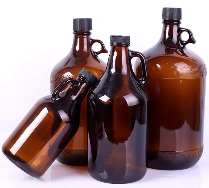 Large Glass Bottles For Wine Making Beer Glass Bottles Sparkling Wine Bottles 1L 2L 3L 4L 5L