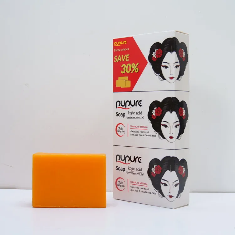 The Best Luxury Packaging Bleaching Gold Super Whitening X3 Lemon Transparent Facial Soap For Sensitive Skin With-Glutathione