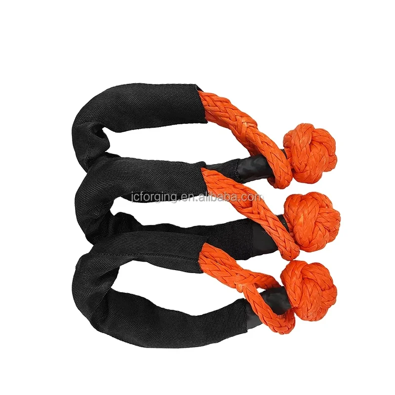 JC Factory Made Soft Shackle Recovery Rope Breaking Strength Winch Snatch Block Towing Ring Used For Trailer