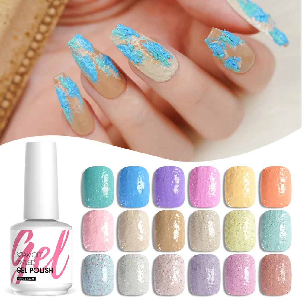 Sand Rock Color Custom Logo Cruelty Free Non ToxicVery Good Soak Off Esmaltes De UV Nail Gel Polish