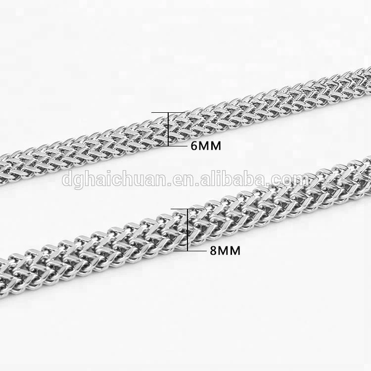 Wholesale 6/8mm thickness polished stainless steel chain necklace Jewelry sets for men gift