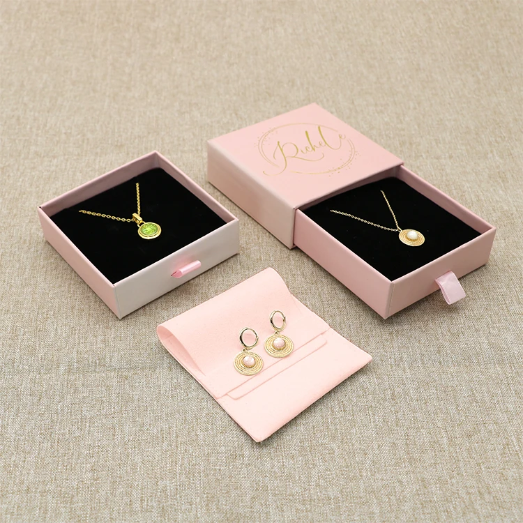 Paper Packaging  Boxes Jewelry Box with Pouch Velvet Bag