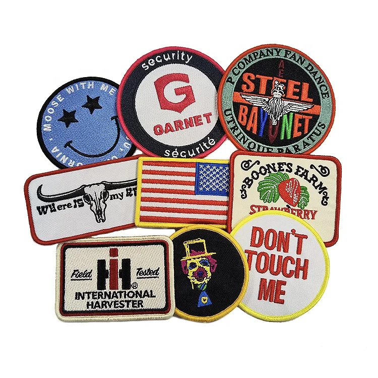 Custom heat press clothing patches custom embroidery patch