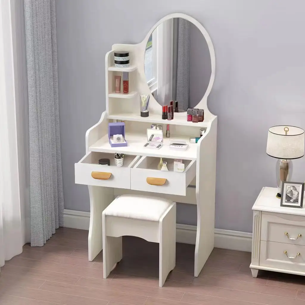 Dressing Table With Led Mirror Vanity Makeup Table Bedroom Economy Makeup Table With Stool Makeup Cabinet