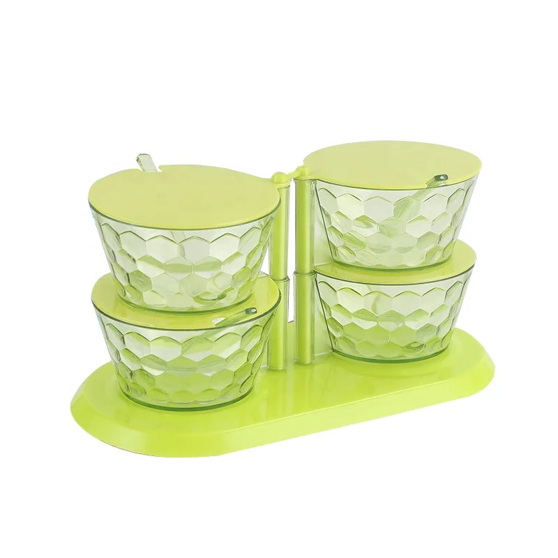 Кухонный Многофункциональный двухслойный прозрачный контейнер для специй, вращающийся контейнер для хранения приправ, коробка для специй