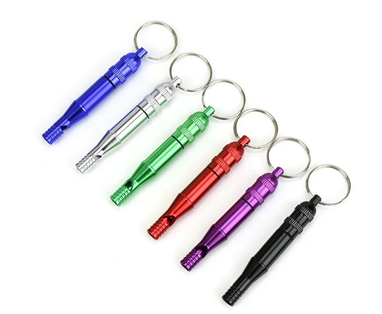 Алюминиевые Герметичные банки, свисток для экстренного выживания, инструменты для выживания на открытом воздухе, Подарочный свисток, брелок