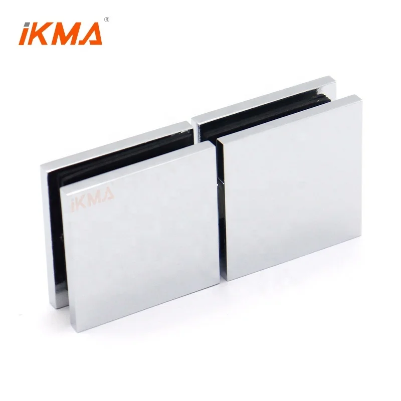 CRL polished chrome square 180 degree glass-to-glass movable transom clamp