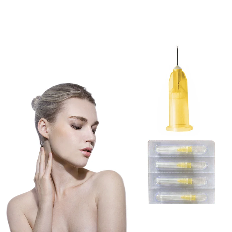 Disposable mesotherapy korea manufacturing yellow 30g 4mm sharp meso needle hypodermic insulin needles