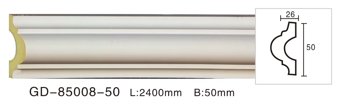 waterproof High Quality interior cube decorative Cornices PU Foam Mouldings for Home Decoration Free samples