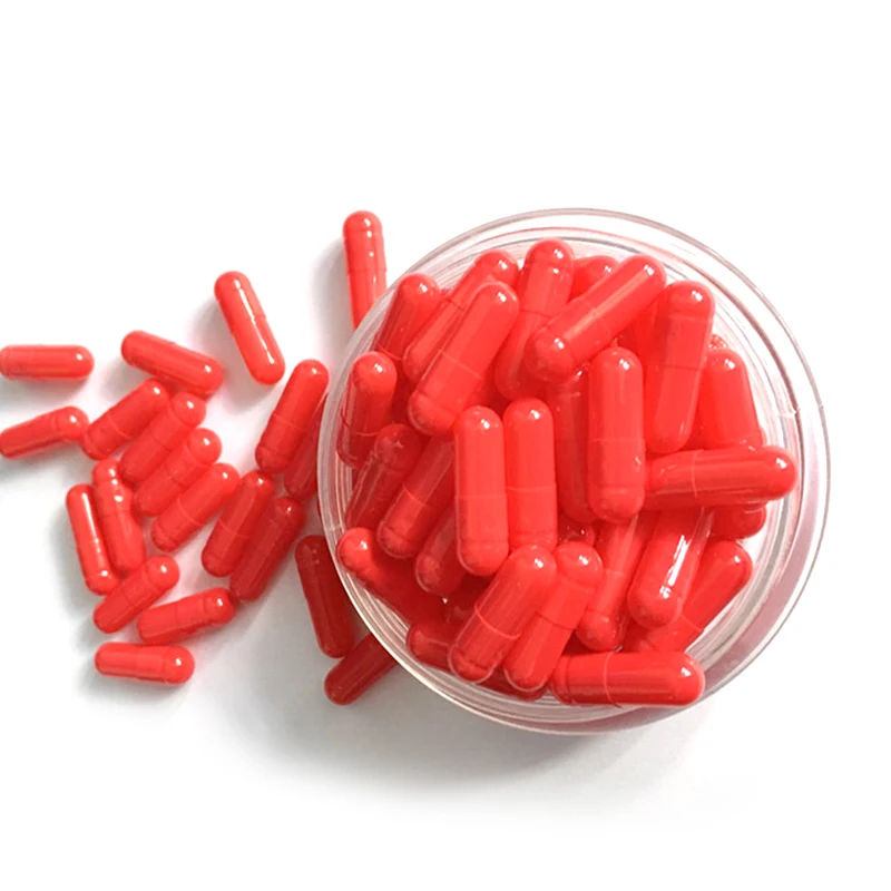 2022 China price size 0 RED color empty medicine capsule