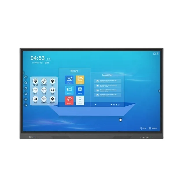 touch screen panel  Manufacturer 65/75 / 86/98 inch Interactive touch screen monitor UHD famous LED display anti-glare glass
