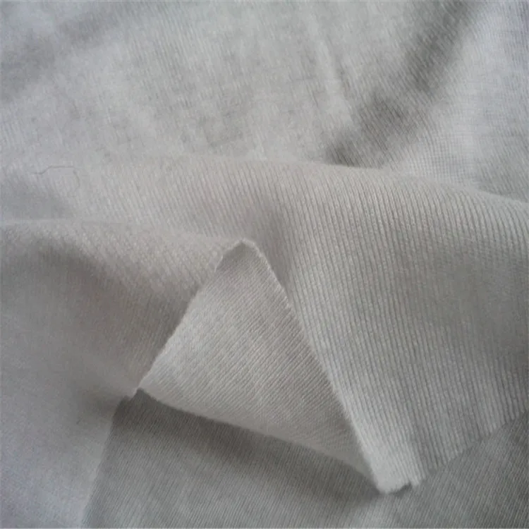 Хлопковая бесшовная ткань в рубчик 1x1, трубчатая лента