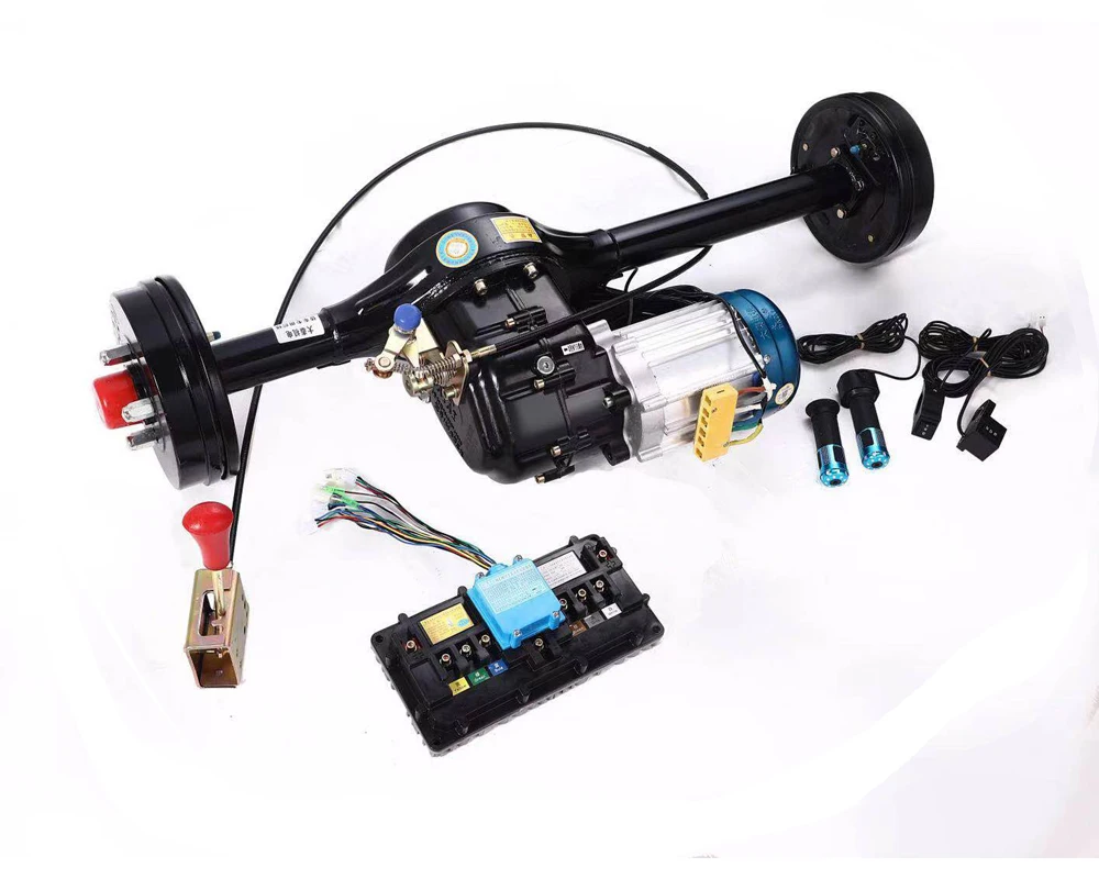BIG power differential rear axle with PMSM motor, controller and throttle kits