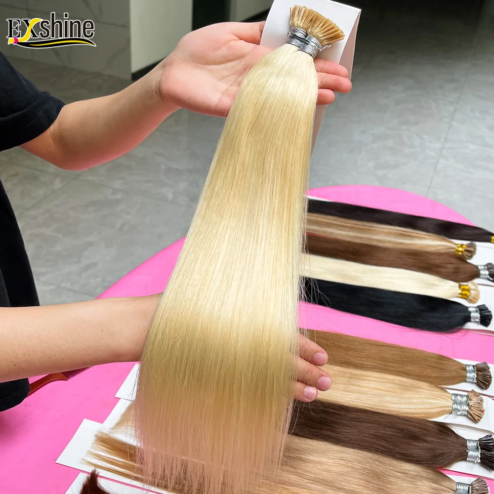 New Fashion 12A virgin blonde hair Virgin Raw Remy Nano Hair Extensions Indian Human Wholesale Brazilian I Tip Hair Extension