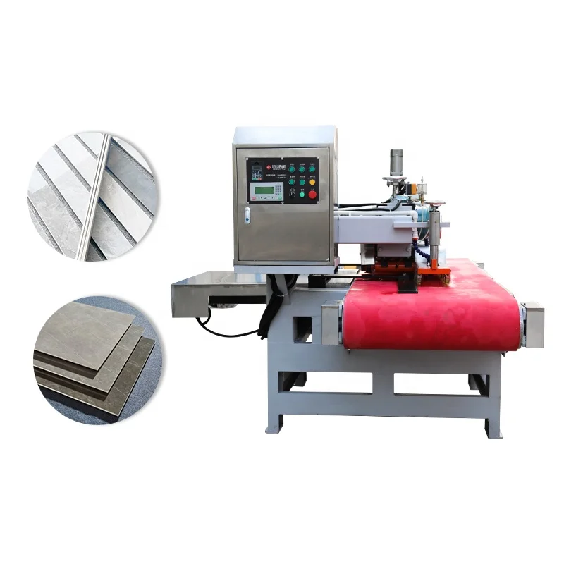 HoYun High Speed Front And Rear Cnc Three Blade Automatic Marble Slab Ceramic Tile  Skirting Cutting Processing Machine
