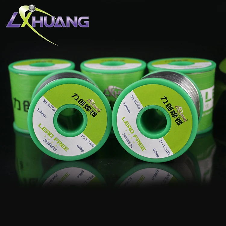 Lichuang factory supply Sn-0.7Cu lead free solder wire 0.8mm 1.0mm with 2% flux cored welding for electric product