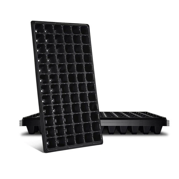 High Quality 72,108,128,200 Cells PVC/PS Plastic Seedling Tray Extra Strength Seed Trays for Vegetable Seedlings