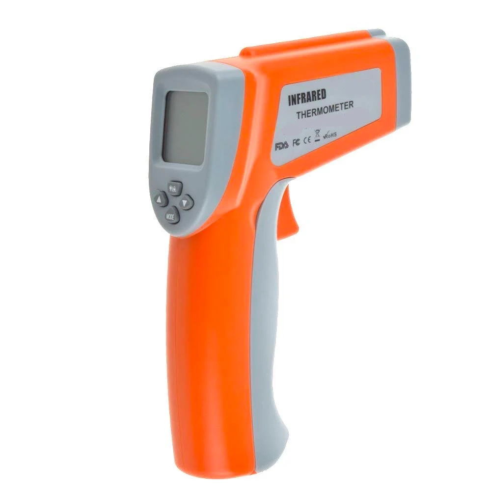 High temperature sensor steam gun pyrometer 1000 deg c laser plastic case infrared thermometer for industry