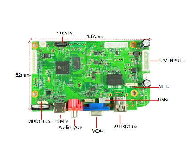 H.265 4ch poe nvr pc motherboard main board