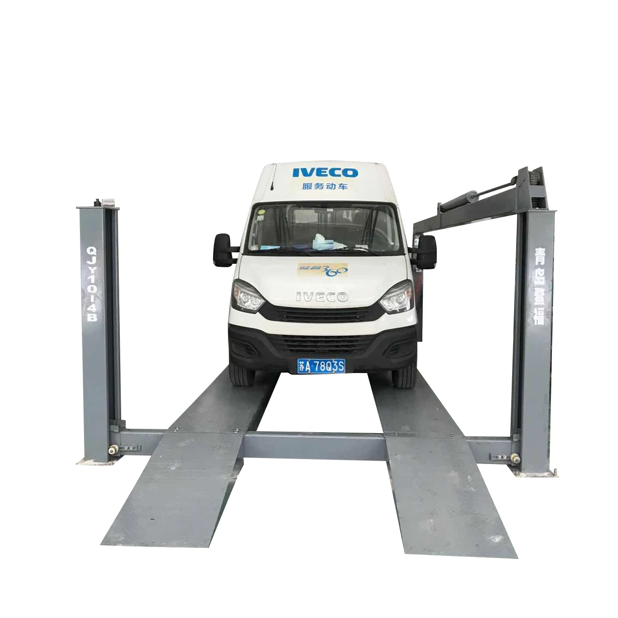 Heavy Load Large 4 Poles Auto Car Lift Bridge 8t 12 ton Hydraulic Garage Underground Four Post Car Lift