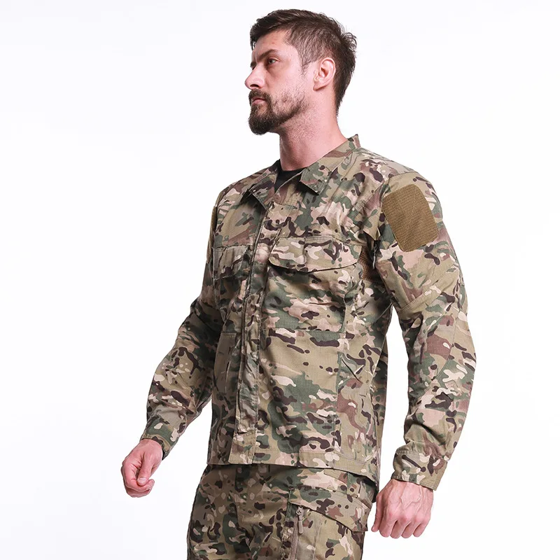 
Armpit mesh breathable army green men slim fit casual military tactical shirt gym 