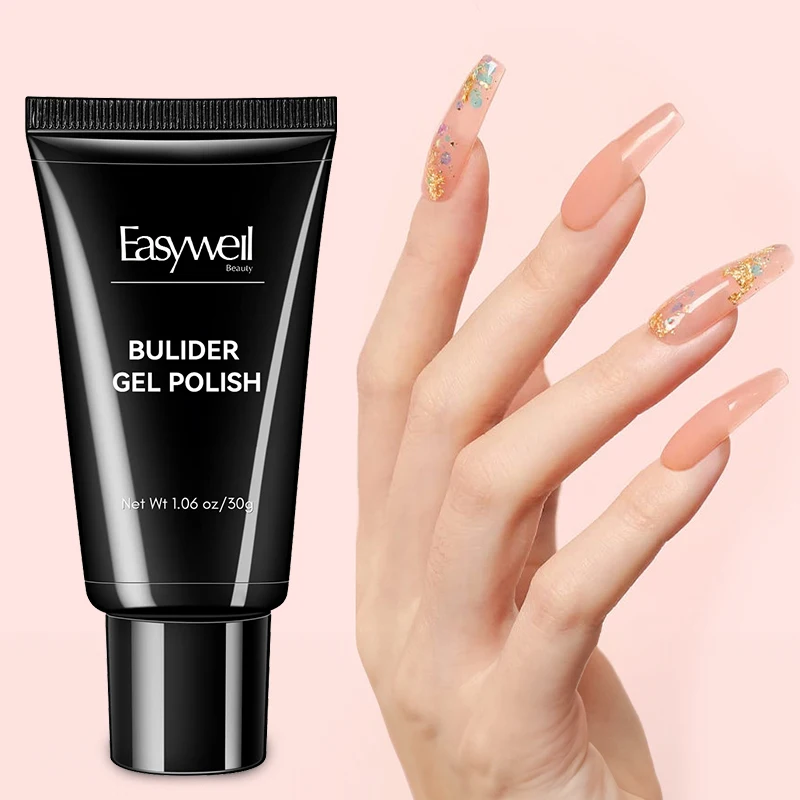 New 30 ml builder Gel Nail Polish custom logo Extension UV Build Gel lasting 50 days nail supplier