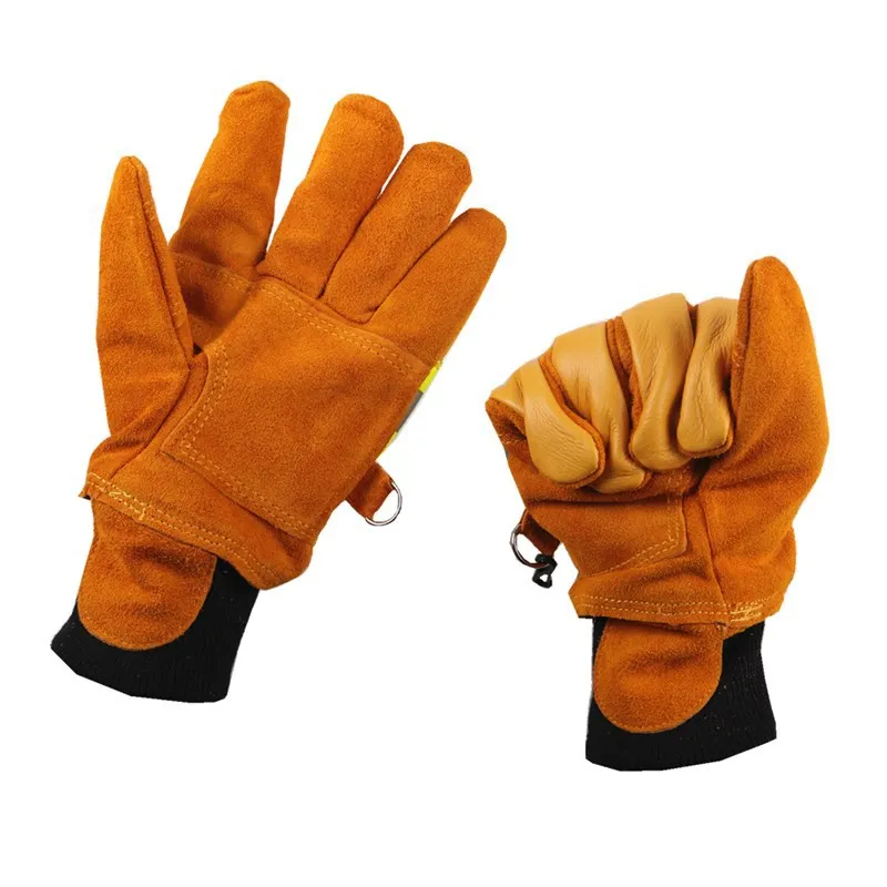 Fire Fighting and Rescue Gloves With Reflective Stripe Insulation Wear Resistant Durable Labor Protection Firefighter Gloves