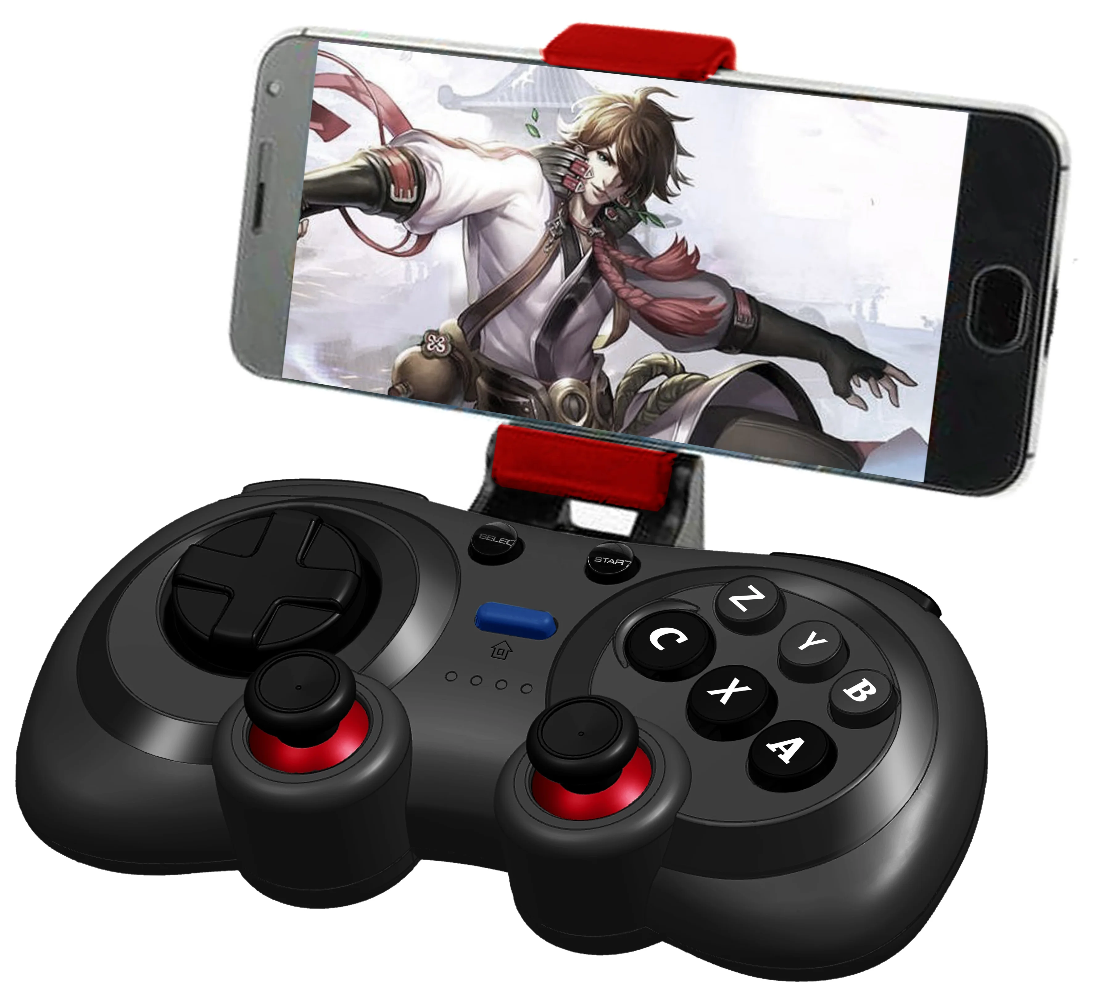 Мобильный игровой контроллер Android/iOS с держателем для мобильного телефона, игровой контроллер