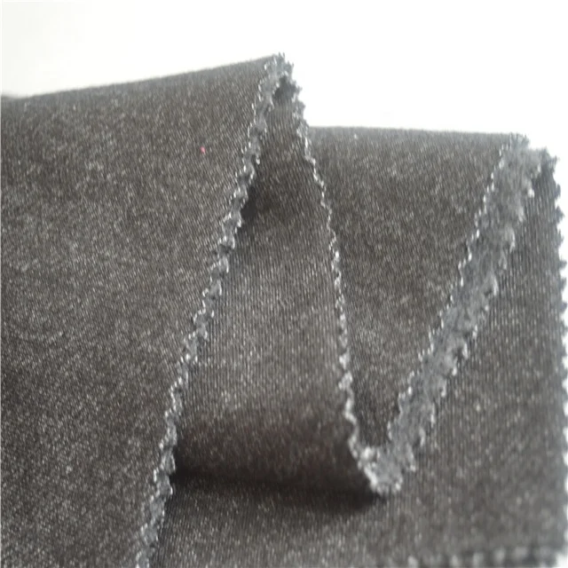Gray one side brushed twill face side 80% polyester 20% cotton knitting fabric
