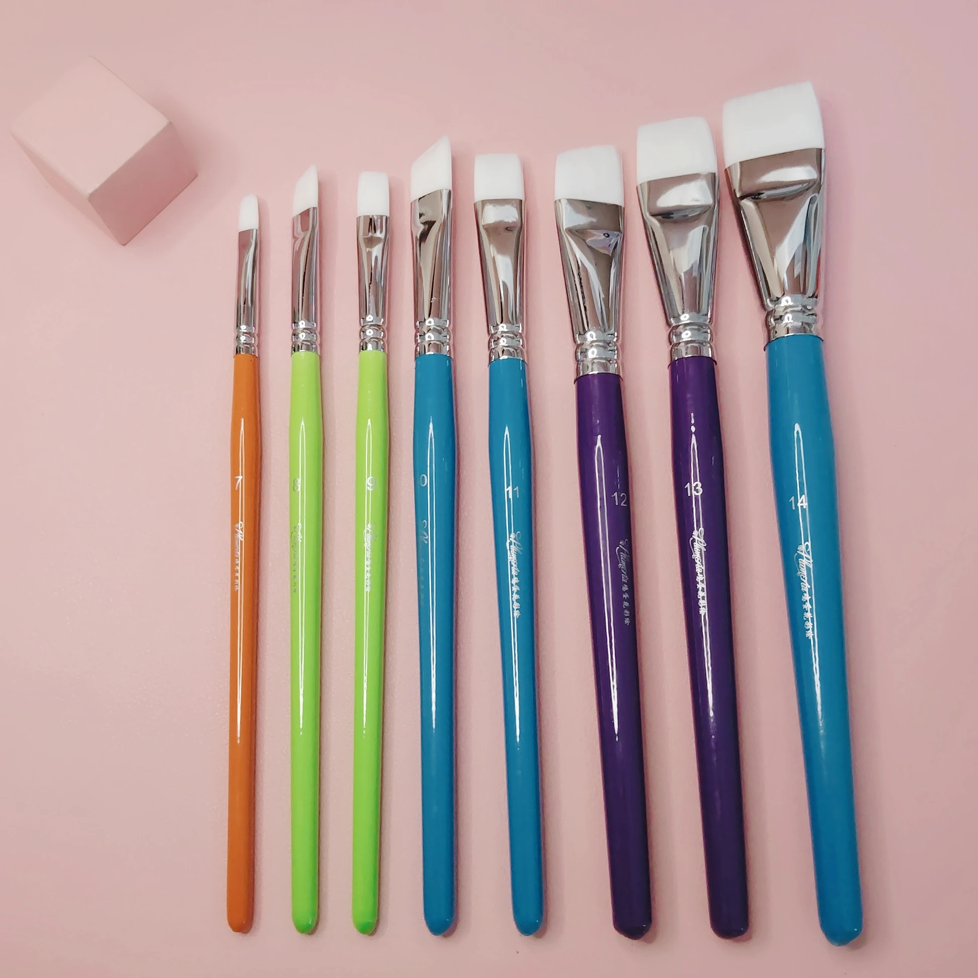 15 pcs Nylon Hair  Paint Brush Set Acrylic Oil Painting Artist Paint Brush Set