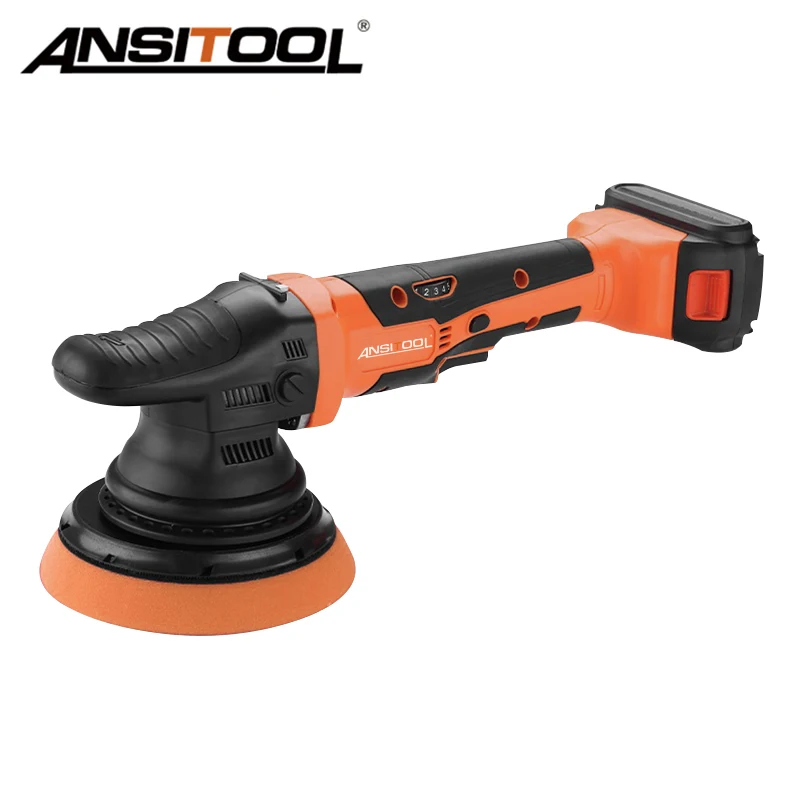 ANSIAUTO Best 6-speed Brushless Car Polishing machine 12mm orbit 400w 20v Orbit Lithium Cordless Car Polisher In tool